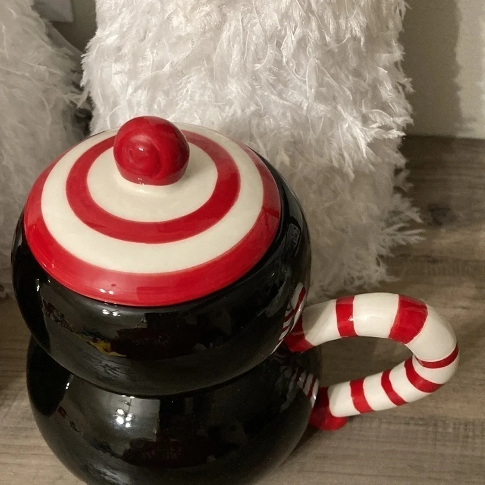 Johanna Parker Carnival Cottage PENGUIN PITCHER AND MUG WITH LID SET EUC